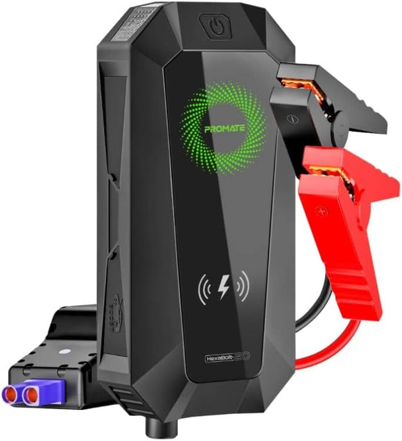 Promate Car Jump Starter Power Bank, 1500A Peak 19200mAh 12V