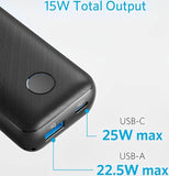 Anker PowerCore 10000 Redux Portable Power Bank, LED Indicator, 18W Output, USB & USB-C Power Delivery, Universal Compatibility, Black