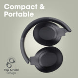 Promate Wireless Headphones, Hi-Fi Active Noise Cancelling Over-Ear Wired/Wireless Bluetooth, Concord