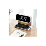 Promate Lumix-15W Multi-Function LED Alarm Clock with Wireless Charger