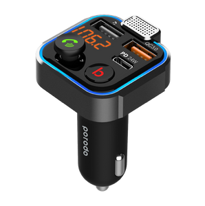 Porodo Smart Car Charger FM Transmitter With 24W PD Port