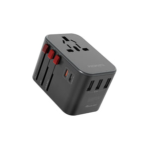 Promate Smart Charging Surge Protected Universal Travel Adapter TripMate-33W