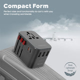 Promate Smart Charging Surge Protected Universal Travel Adapter TripMate-33W