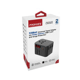 Promate Smart Charging Surge Protected Universal Travel Adapter TripMate-33W