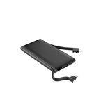 Powerology 6in1 10000mAh Power Bank Station with Built-in Lightning, Micro USB, Type-C Cable