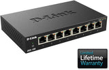 D-Link 8-Port Gigabit Desktop Switch, DGS-108