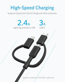 Anker A8436H11 Powerline 3in1 Cable, Black