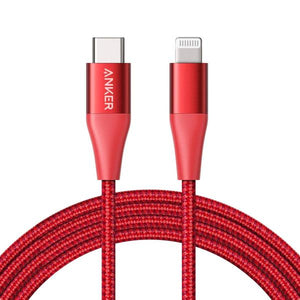 PowerLine+ II USB-C to Lightning Cable [6ft Apple MFi Certified] Red