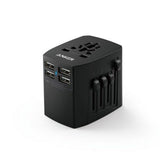 Anker Universal Travel Adapter with 4 USB Ports – Black