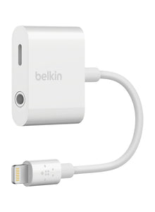 Belkin RockStar 3.5 mm Audio + Charge Adapter, Lightning Male to 3.5 mm Jack/Lightning for Apple Devices