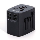 Anker Universal Travel Adapter with 4 USB Ports – Black