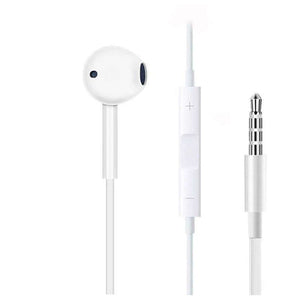 Porodo Mono/Single Earphones 3.5mm Aux Connector With 3 Button Control PD-MOAEP-WH, White